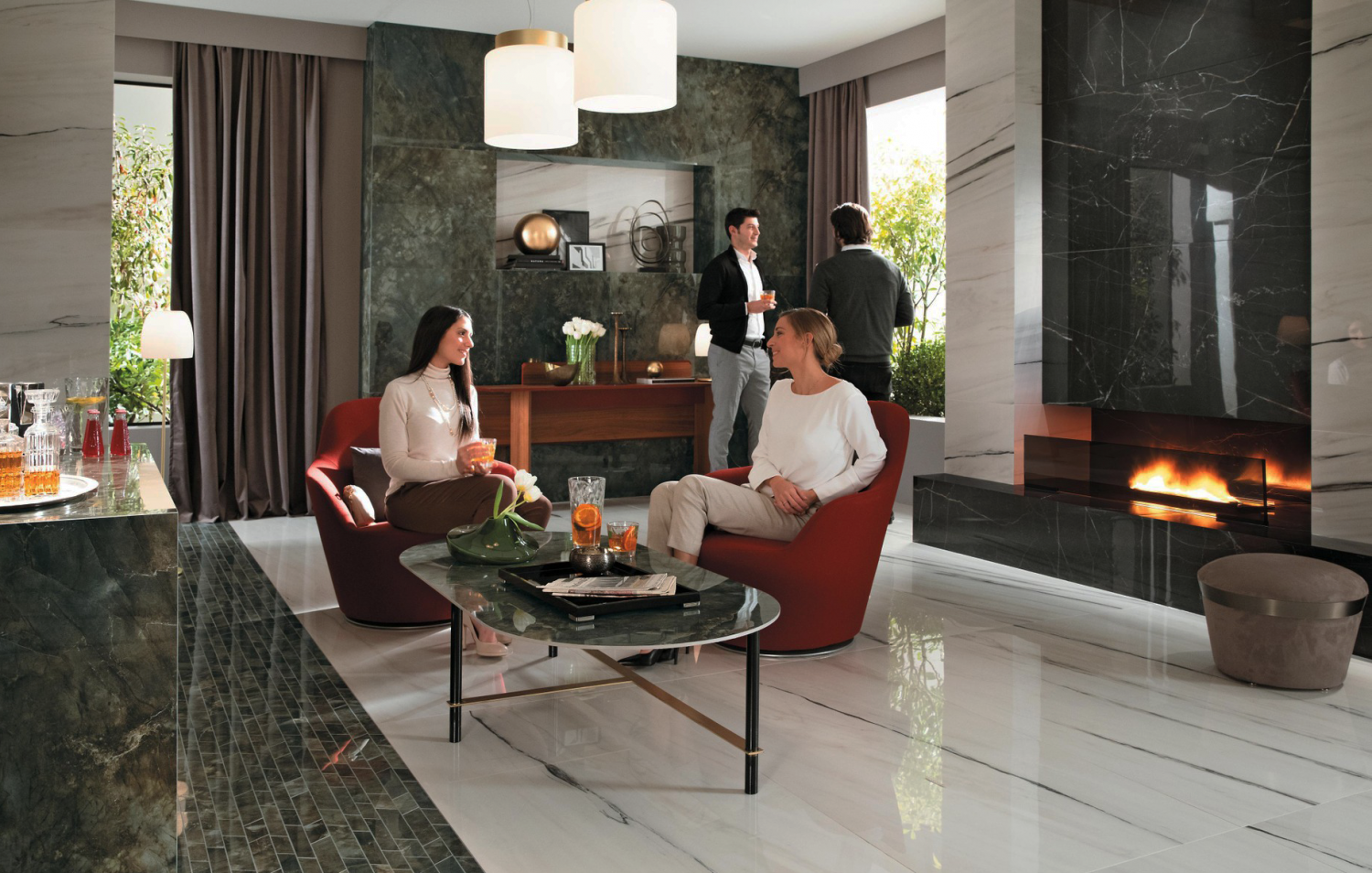 Плитка керамическая с эффектом мрамора 4MDB Marvel Bianco Fantastico 50x110