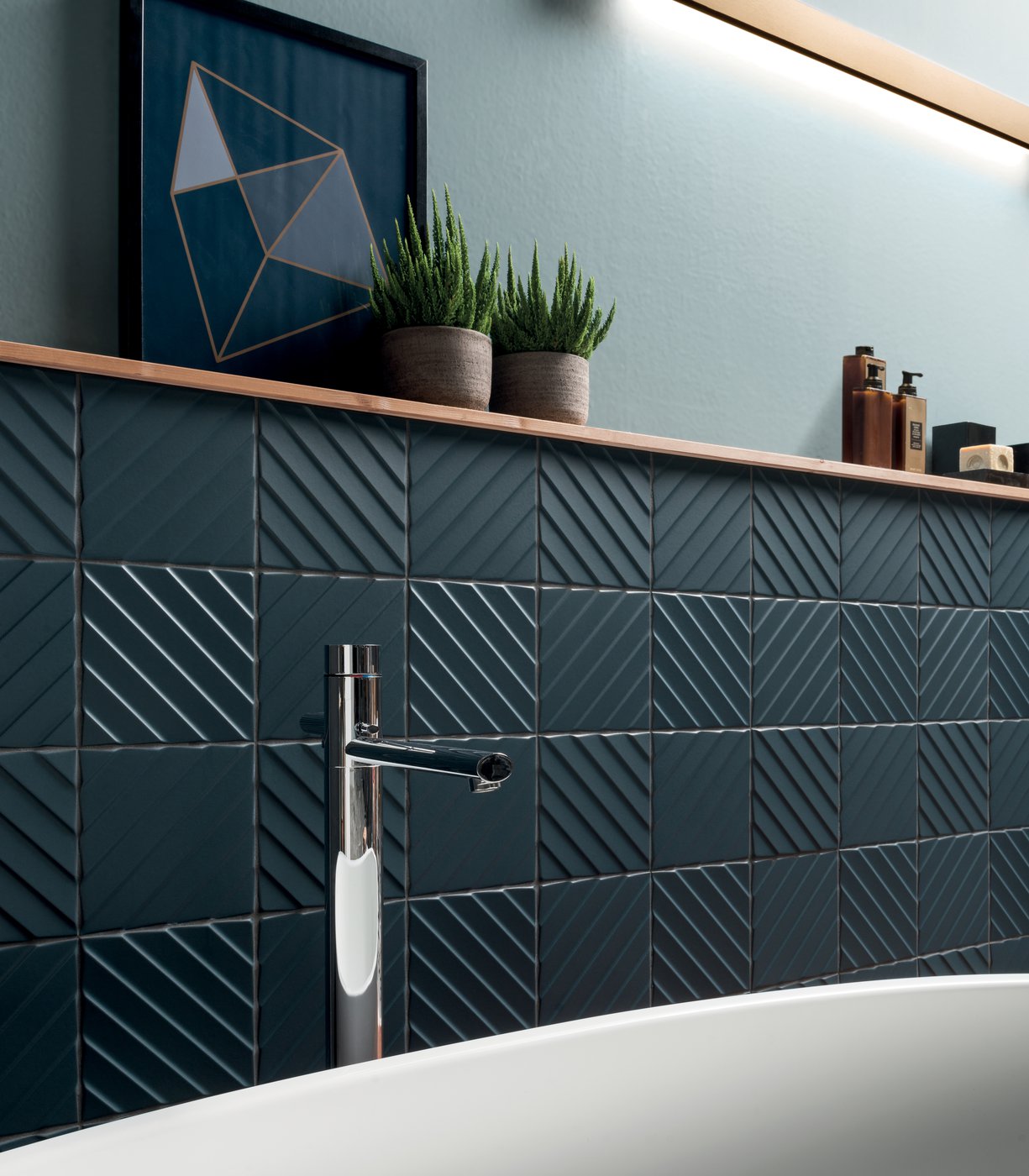 Плитка керамическая Marca Corona 4D DIAGONAL DEEP BLUE
