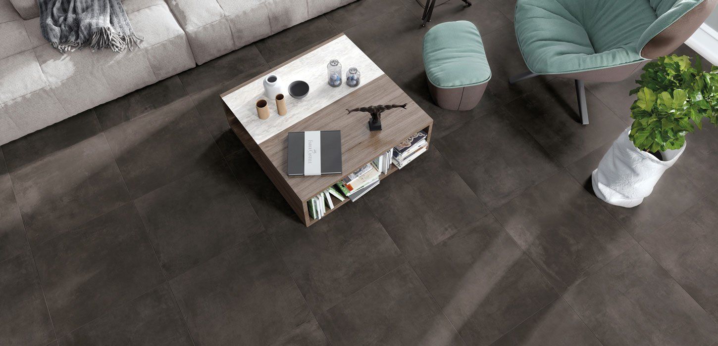 Плитка из керамогранита с эффектом бетона Beige 100x100