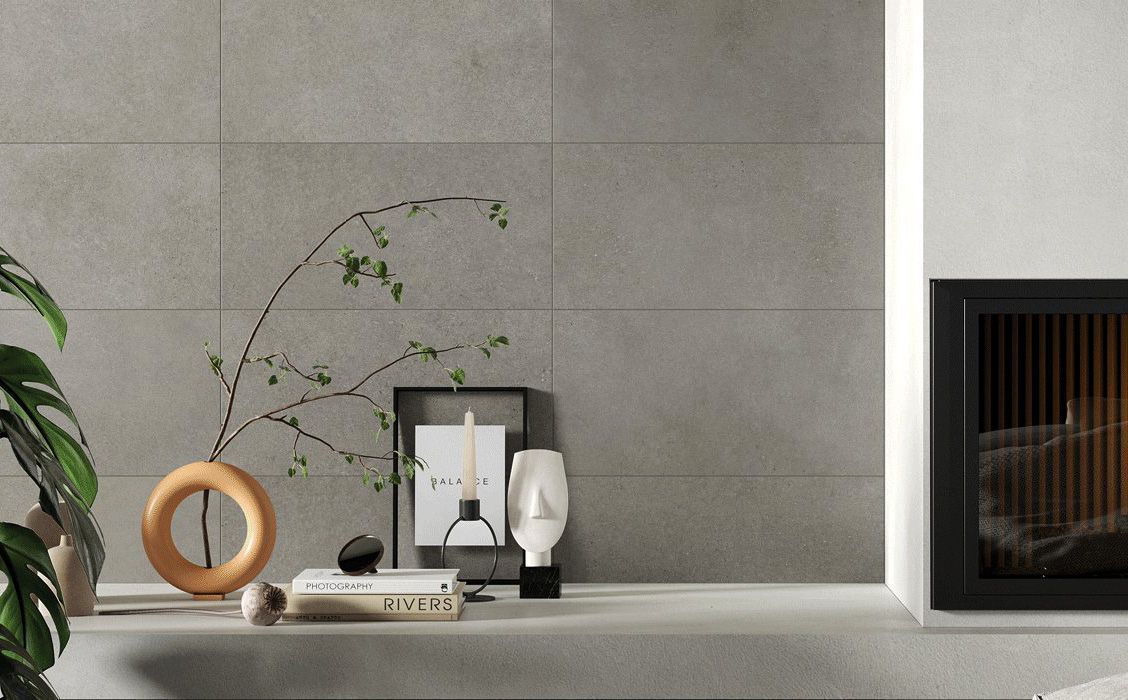 Плитка из керамогранита под бетон Beige 40x80
