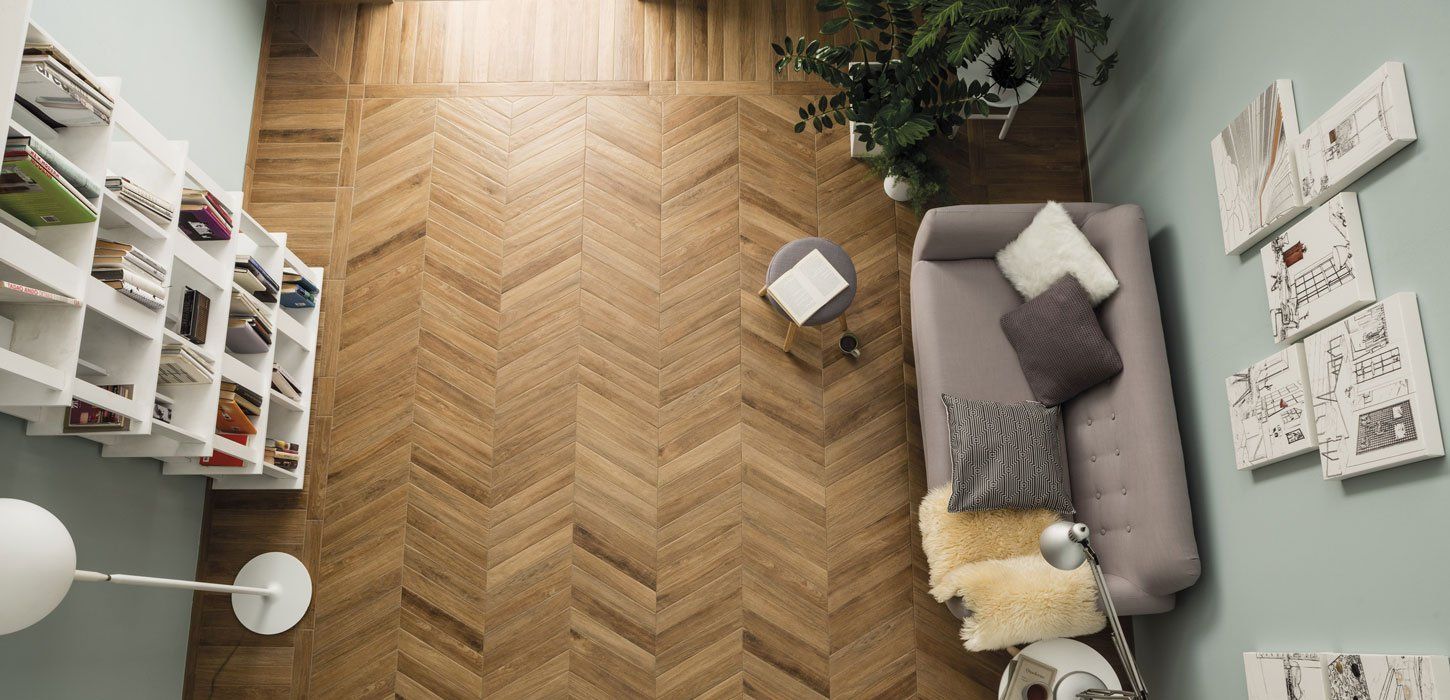 Плитка из керамогранита с эффектом дерева Brune 7,5х45