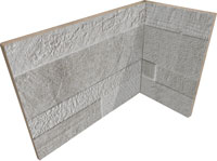 3D внутренний угловой элемент из керамогранита с эффектом бетона White