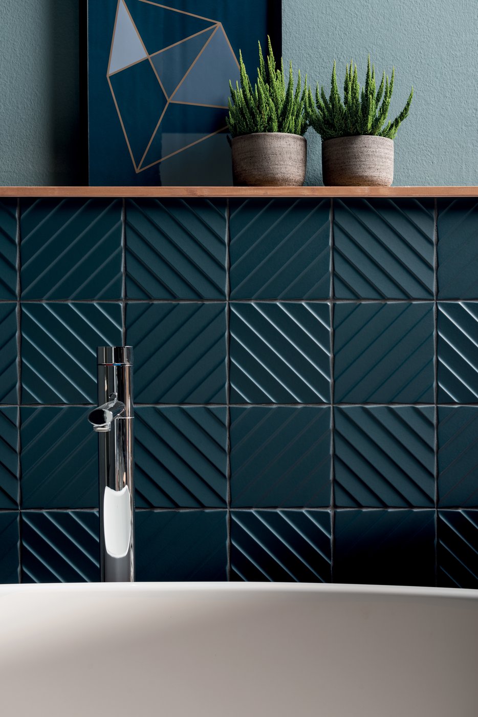 Плитка керамическая Marca Corona 4D DIAGONAL DEEP BLUE