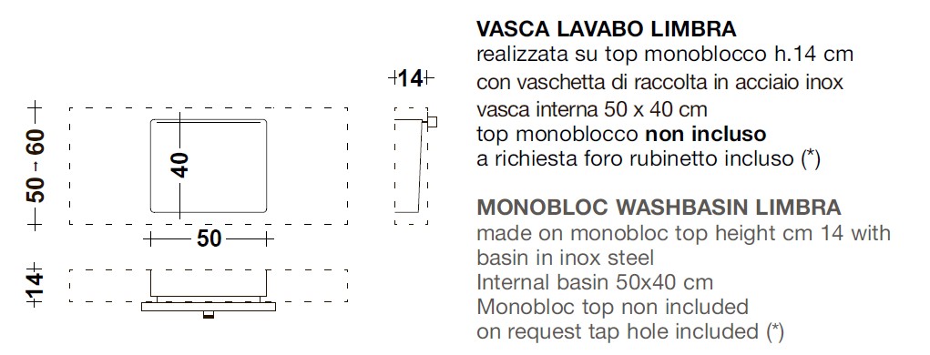 Мраморная раковина Lavabi Limbra