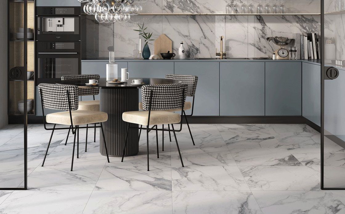 Плитка из керамогранита под мрамор Arabescato 60x60