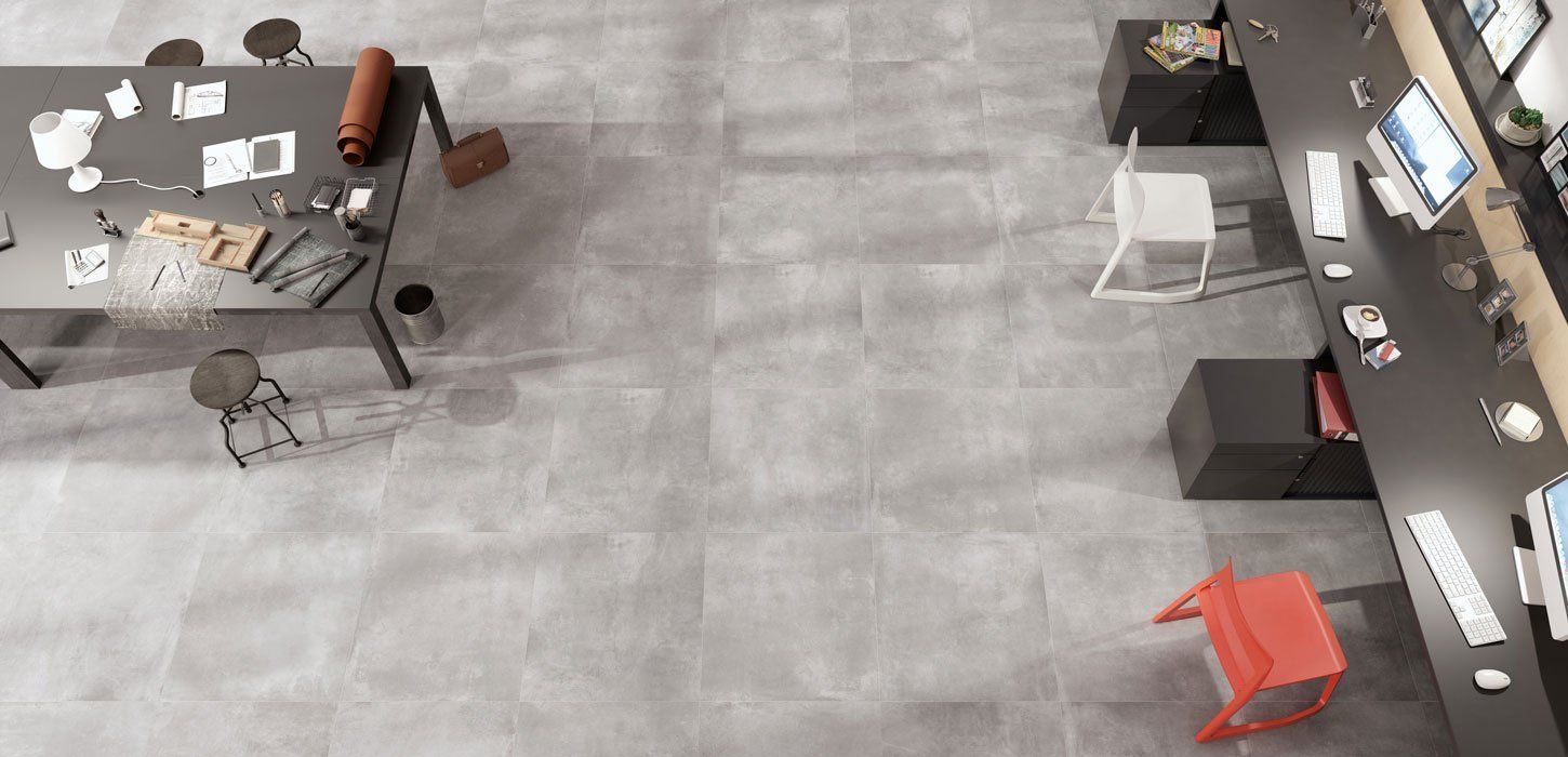 Плитка из керамогранита с эффектом бетона Beige H20 100x100x2