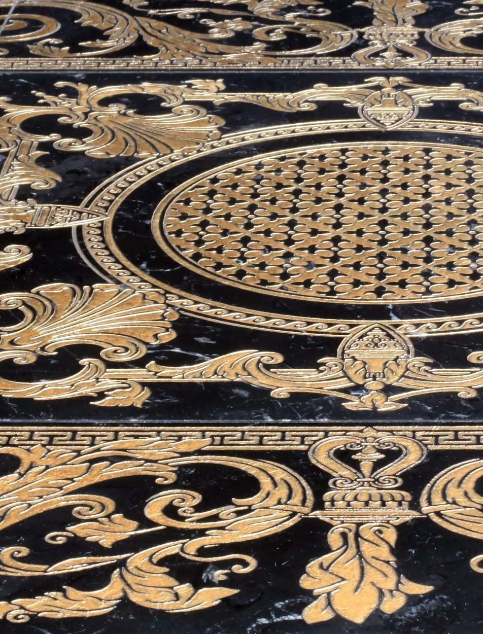 Мраморная плитка Luxurious Pegasus Nero Marquinia Gold