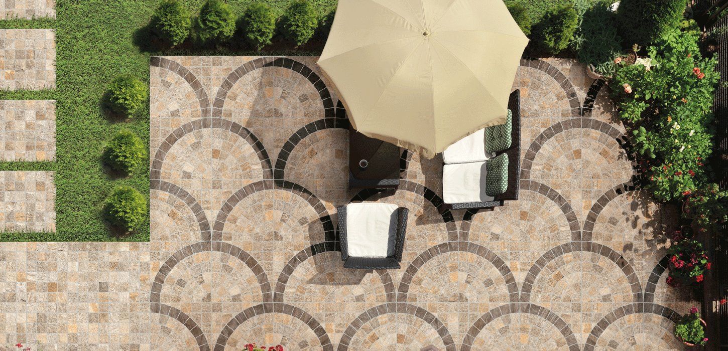 Плитка из керамогранита с поверхностью порфира Grigio Arco Bianco Ret. H20 60х60х2