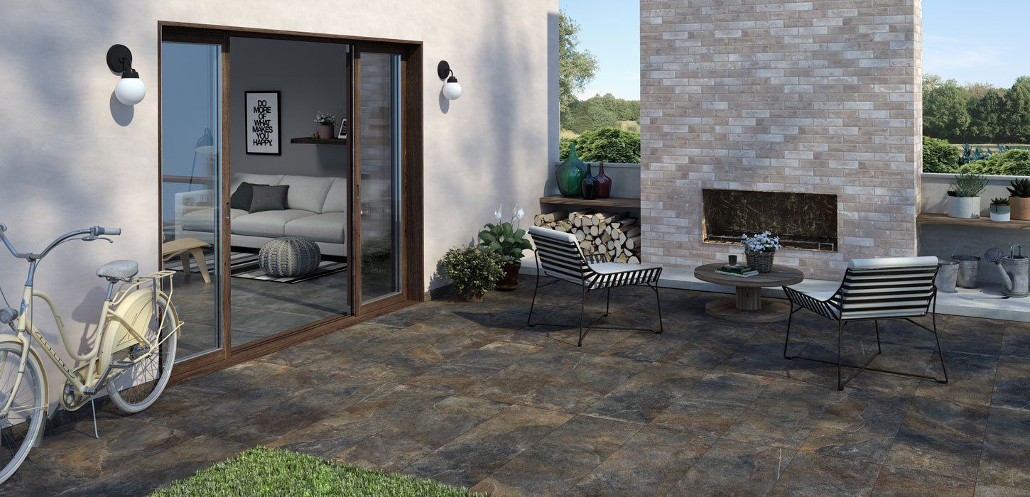 Плитка из керамогранита под сланец Beige H20
