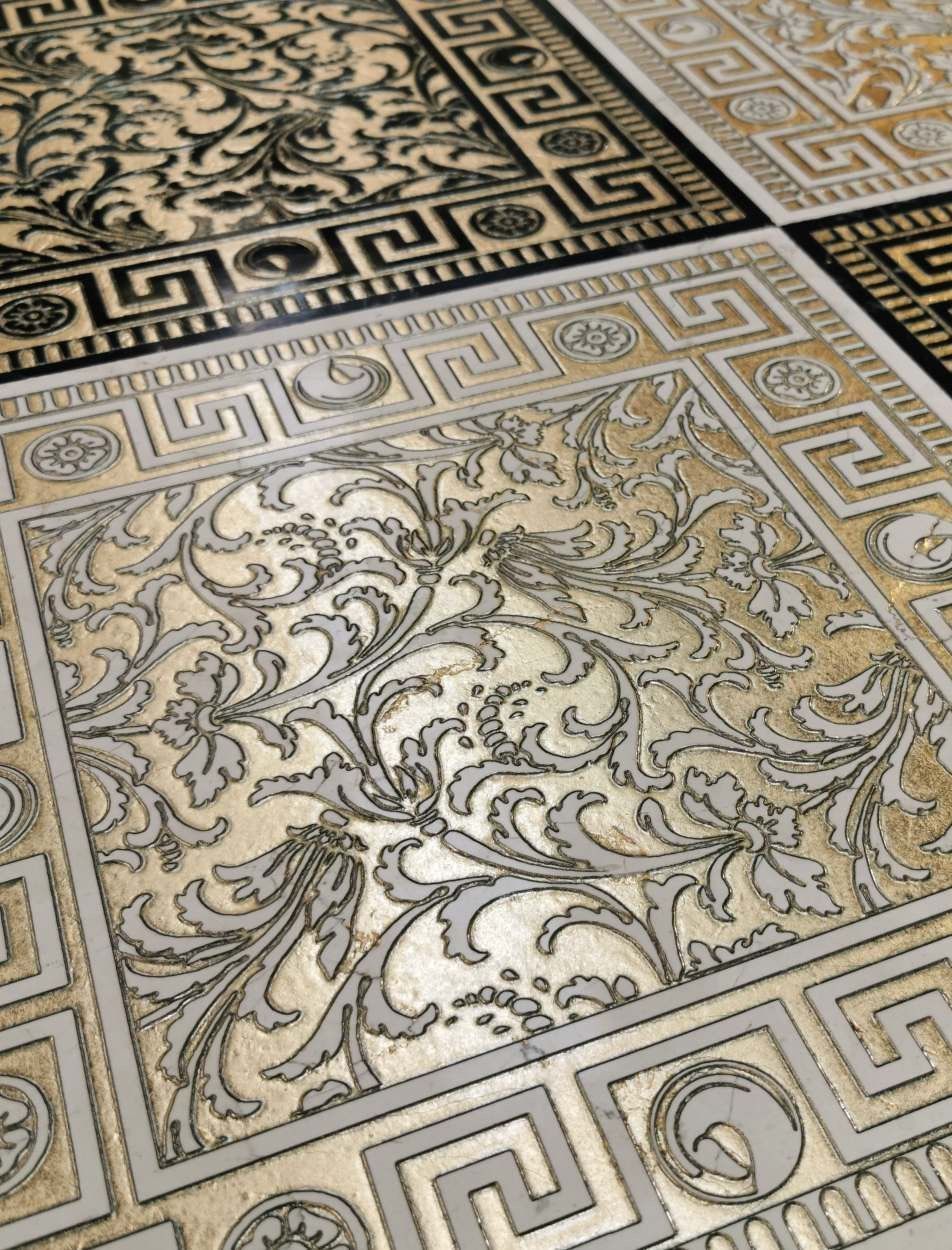 Мраморная плитка Luxurious Zephyros T Biancone Gold