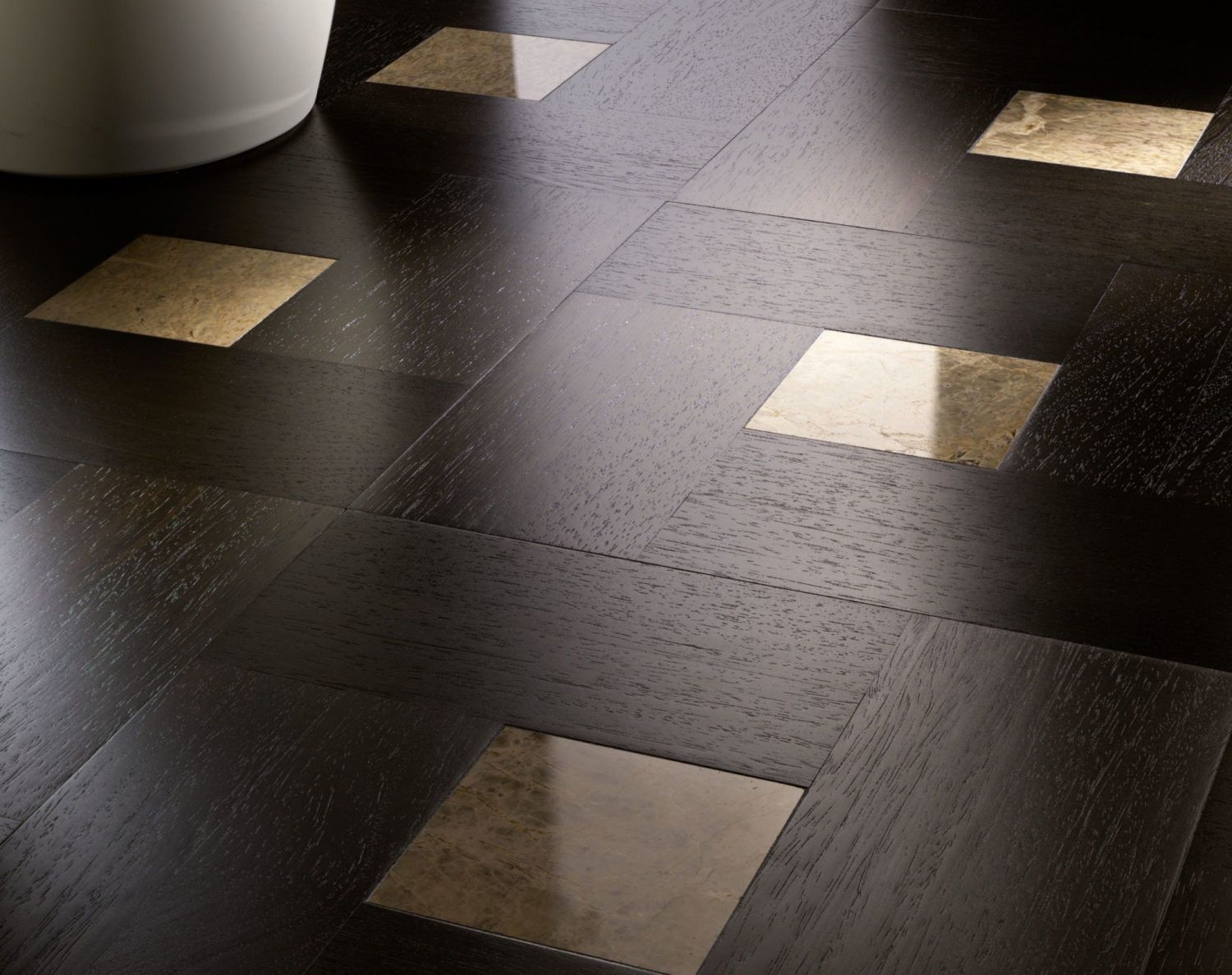 Паркет WENGE SCURO - MARMO GRIGIO