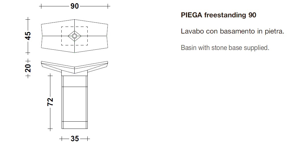 Мраморная раковина Lavabi Piega