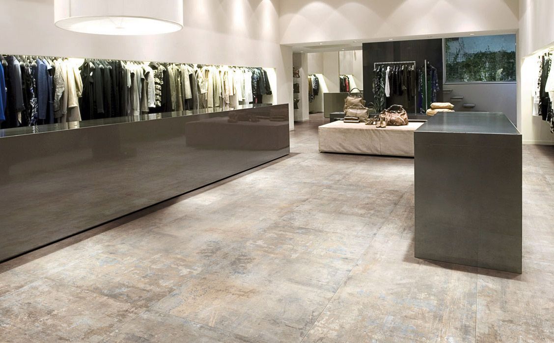 Плитка из керамогранита под бетон Beige 80х80