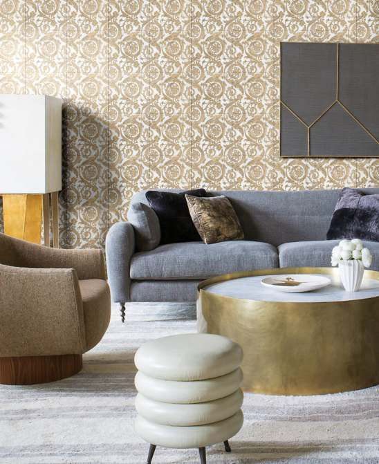 Мраморная плитка Luxurious Tyche Biancone Gold