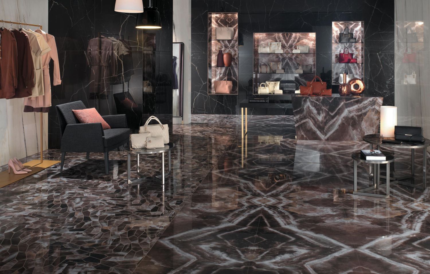 Плитка керамическая с эффектом мрамора 4MDB Marvel Bianco Fantastico 50x110