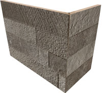 3D внешний угловой элемент из керамогранита с эффектом бетона Taupe