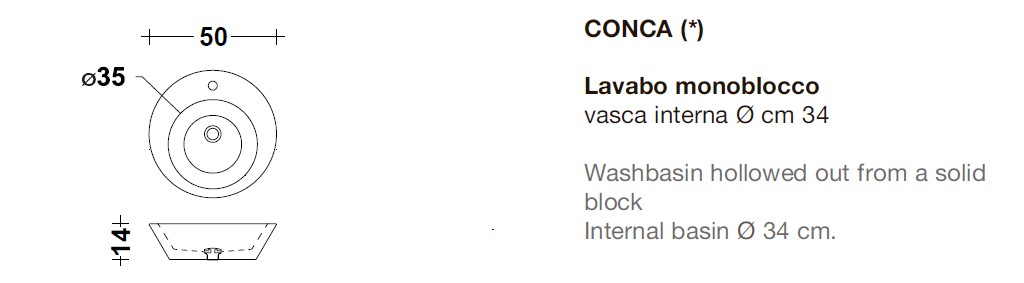 Мраморная раковина Lavabi Conca