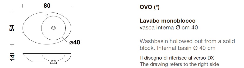 Мраморная раковина Lavabi Ovo