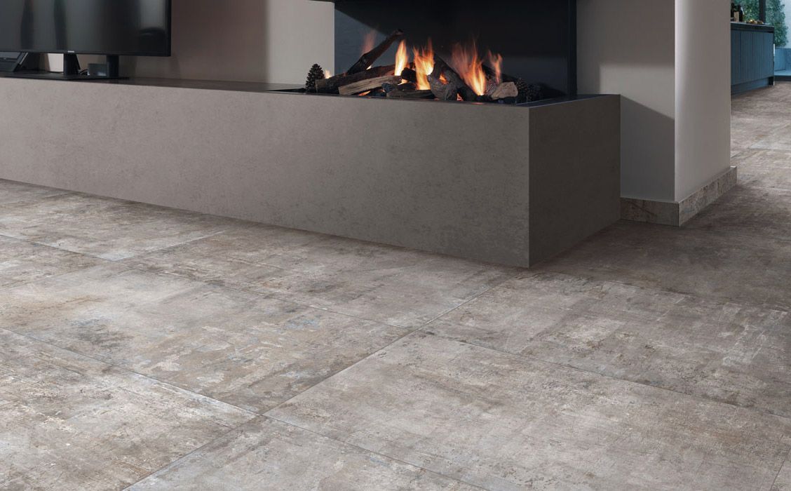 Плитка из керамогранита под бетон Beige 80х80