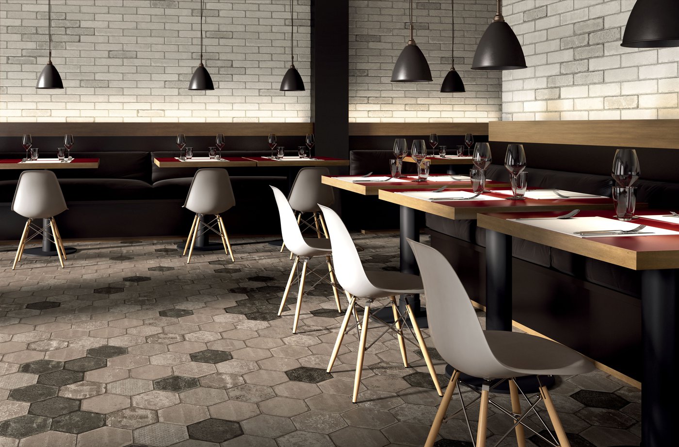 Плитка из керамогранита под цемент Chalk E636 Clk. Dark