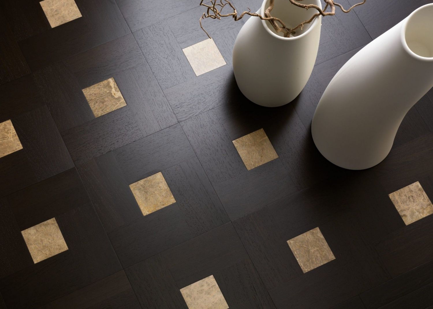 Паркет WENGE SCURO - MARMO GRIGIO