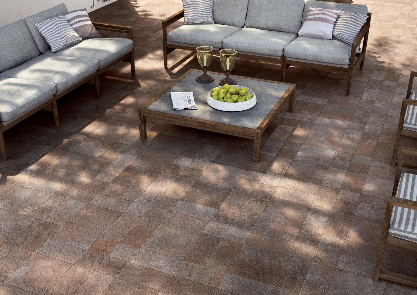 Плитка из керамогранита под камень Garden Red