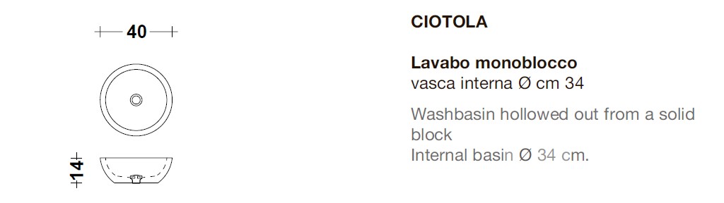 Мраморная раковина Lavabi Ciotola