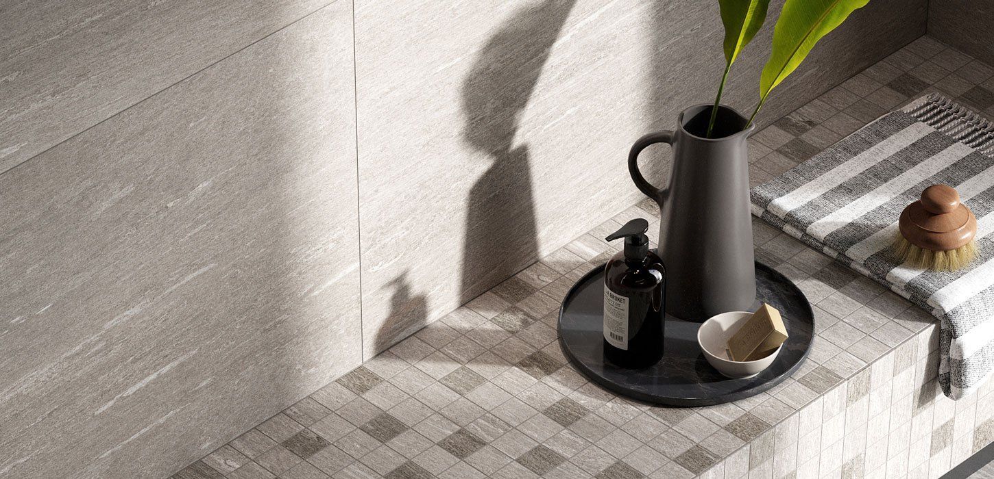 Плитка из керамогранита с эффектом кварцита Dark Grey 60x120