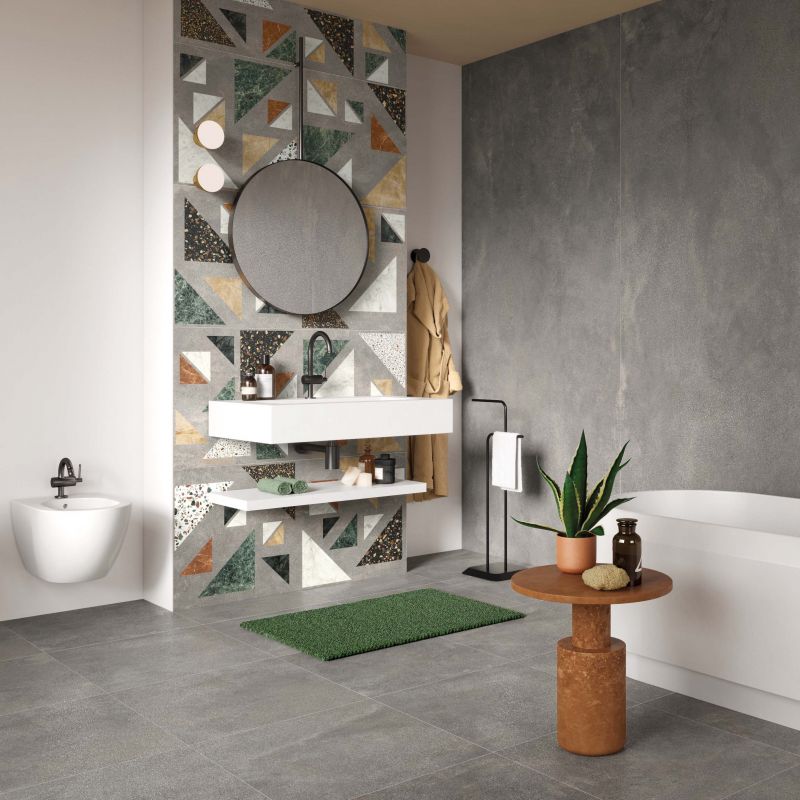 Плитка керамогранит под бетон Blend Concrete Grey Combo