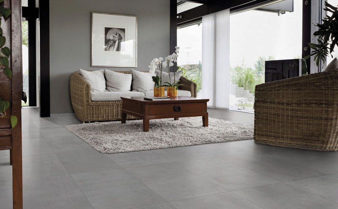 Плитка из керамогранита под бетон Almond 45x90