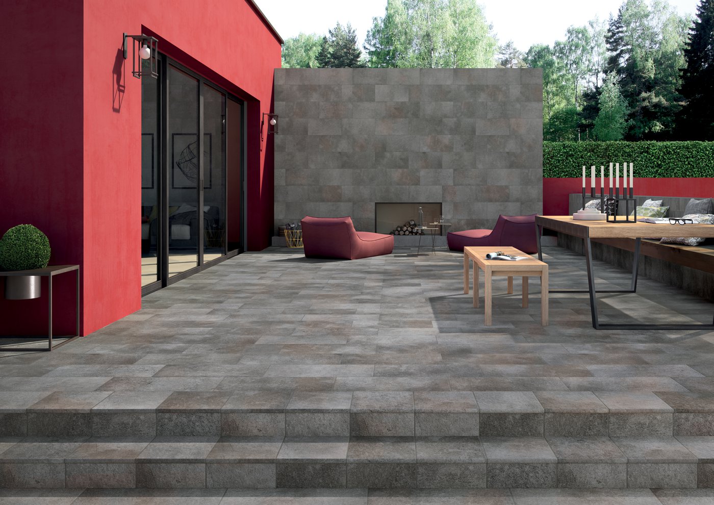 Плитка из керамогранита под камень Garden  Silver