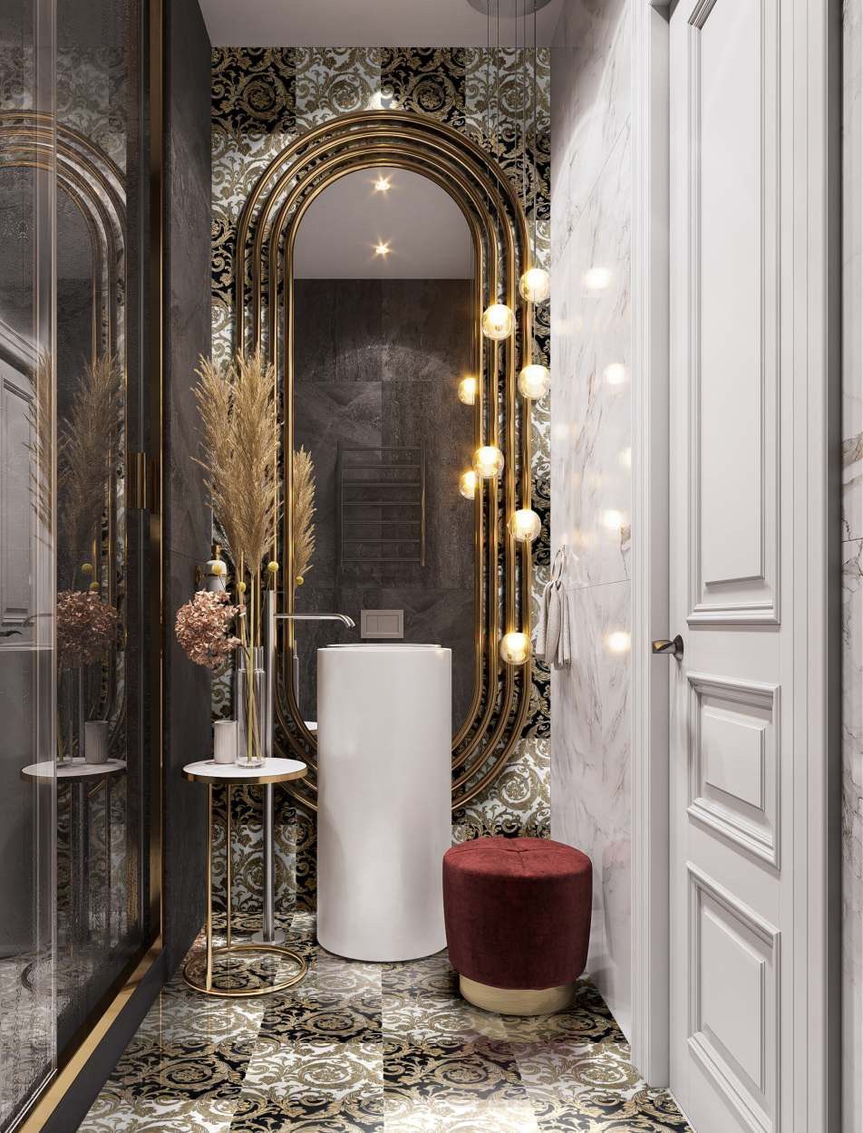 Мраморная плитка Luxurious Tyche Biancone Gold