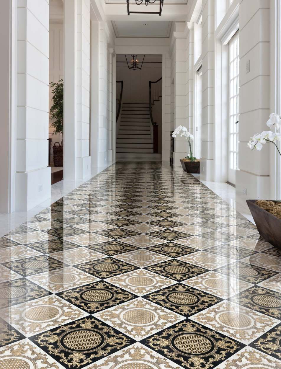 Мраморная плитка Luxurious Pegasus Nero Marquinia Gold