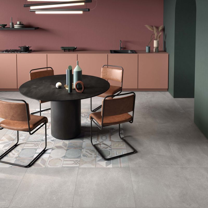 Плитка керамогранит под бетон Blend Concrete Ash