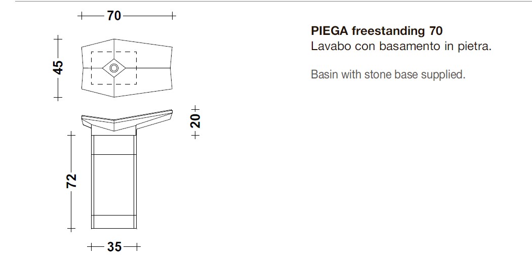Мраморная раковина Lavabi Piega