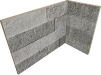 3D внутренний угловой элемент из керамогранита с эффектом бетона Grey