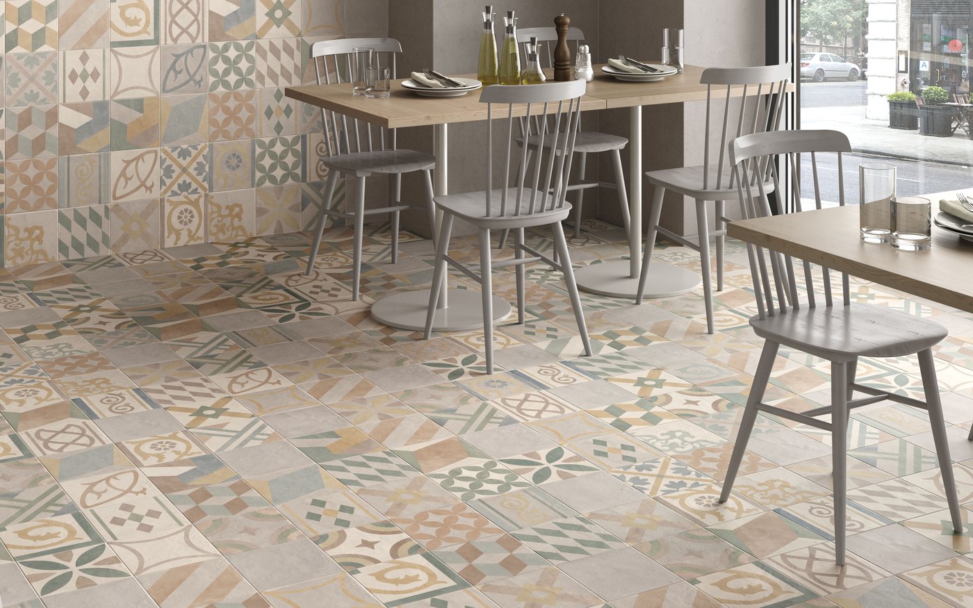 Плитка из керамогранита под цемент Chalk E637 Clk. Decors