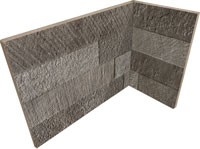 3D внутренний угловой элемент из керамогранита с эффектом бетона Taupe