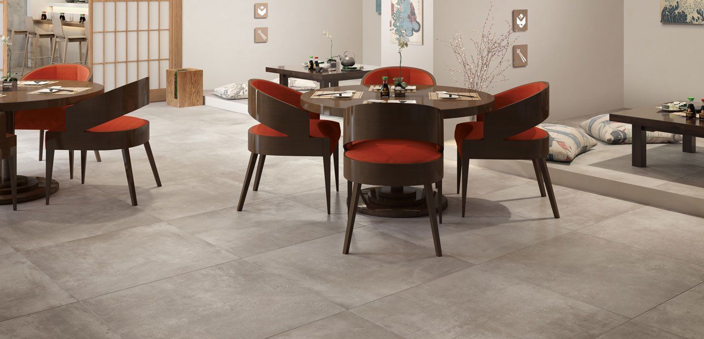 Плитка из керамогранита с эффектом бетона Beige 100x100