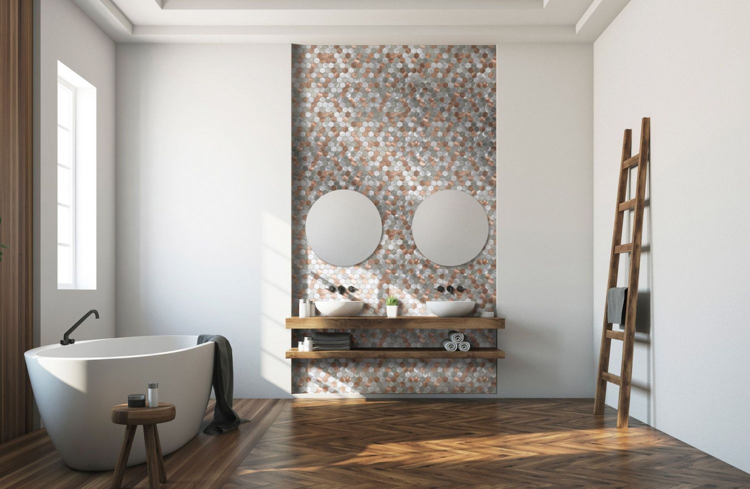 Металлическая мозаика MBM317G NAXOS BRUSHED