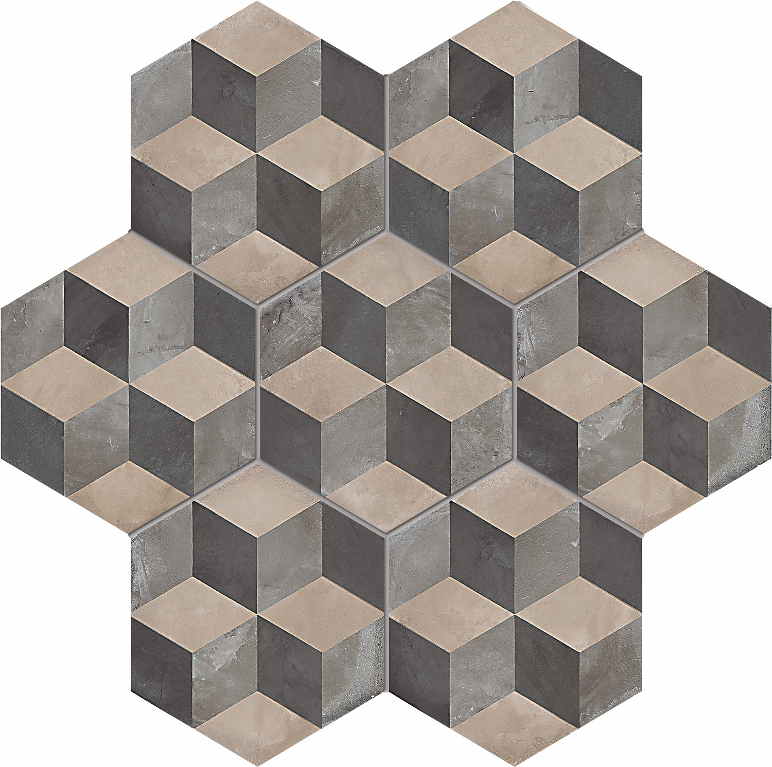 Плитка из керамогранита под бетон Terra Cubo Esa vers. F 0400
