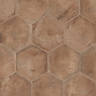 Плитка из керамогранита под бетон Terra Rosso Esagono 0091