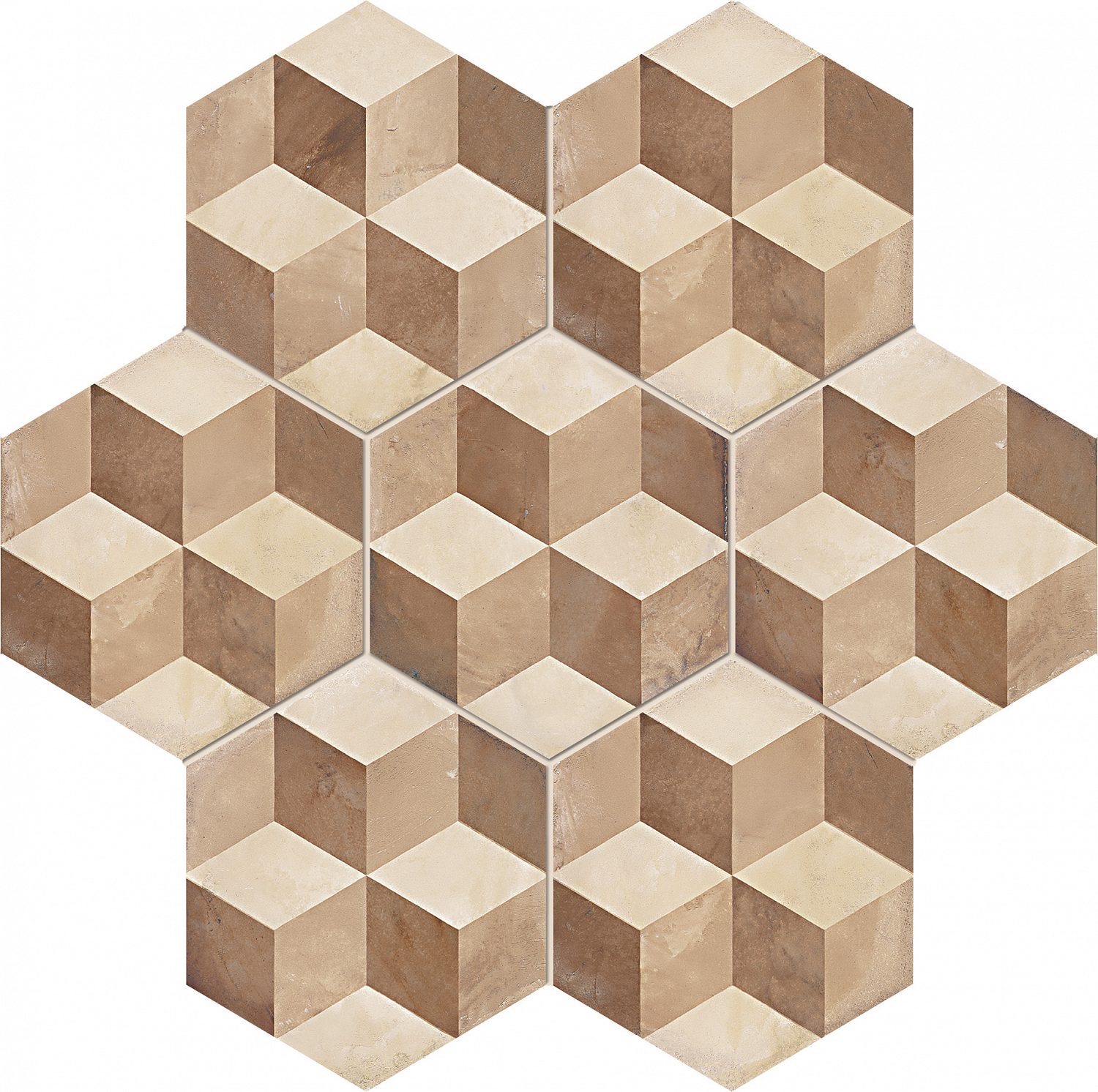 Плитка из керамогранита под бетон Terra Cubo Esa vers. C 0399