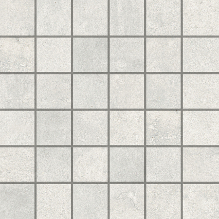 Мозаика из керамогранита с эффектом бетона White Mosaico