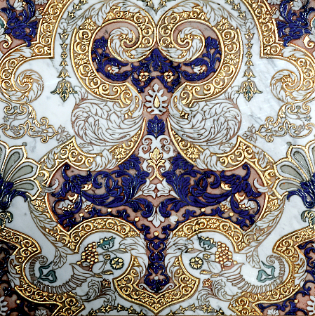 Мраморная плитка The Original Merope Tss Bianco Carrara Blu Gold