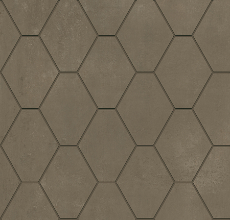 Мозаика из керамогранита с эффектом металла Mosaico 32,2x31,1 ME082 Hexa Brune