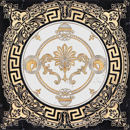 Мраморная плитка Luxurious Hellenic Т Nero Marquinia / Biancone Gold