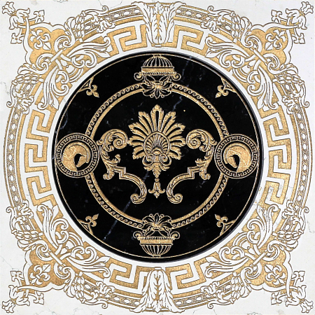 Мраморная плитка Luxurious Hellenic T Biancone / Nero Marquinia Gold