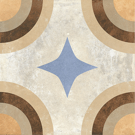 Плитка-декор из керамогранита с эффектом бетона/цемента Beige Multicolor Dec 02