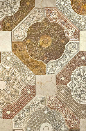 Мраморная плитка Decorative Art Siena Botticino Biancone Giallo Reale
